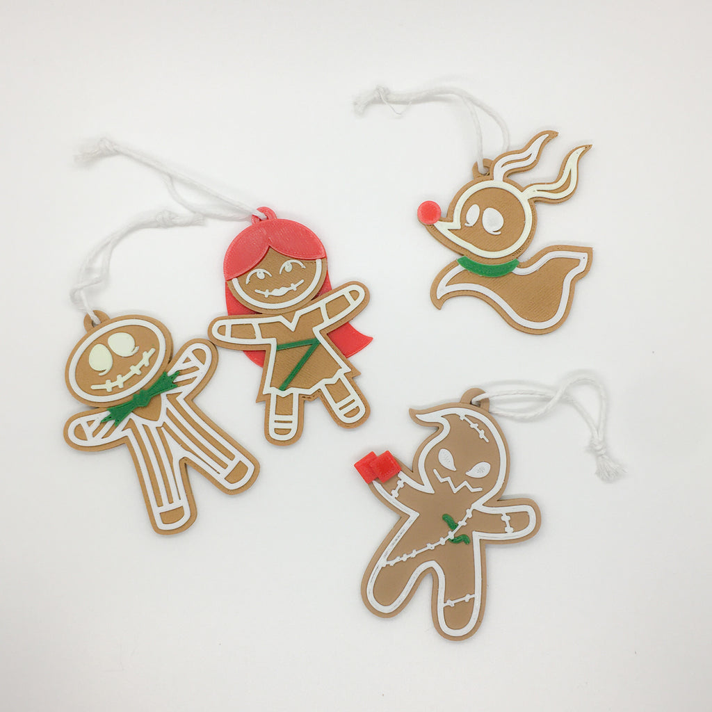 Nightmare Gingerbread ornaments